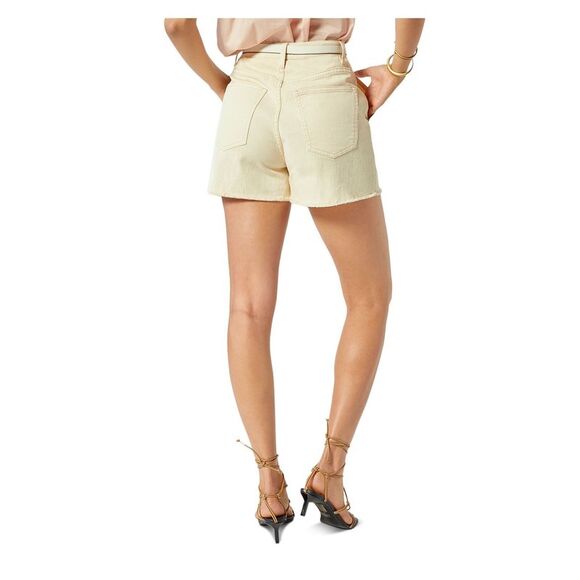 JOIE Womens Beige Zippered Pocketed Frayed Shorts 0 - Picture 2 of 2